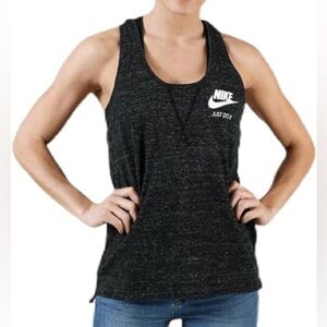 Nike Gray Workout Racerback Tank Top (Size Small)
